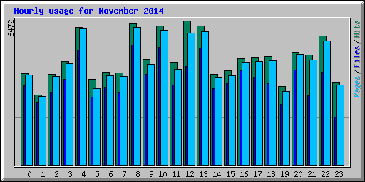 Hourly usage for November 2014