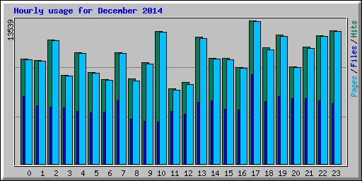 Hourly usage for December 2014