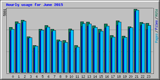 Hourly usage for June 2015