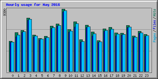 Hourly usage for May 2016