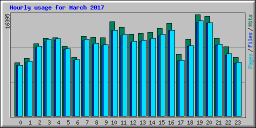 Hourly usage for March 2017