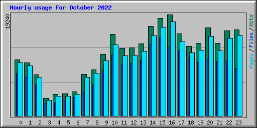 Hourly usage for October 2022