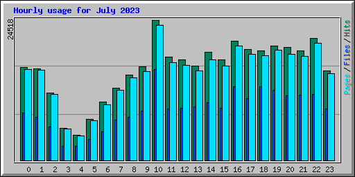 Hourly usage for July 2023