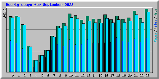 Hourly usage for September 2023