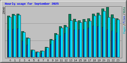 Hourly usage for September 2025