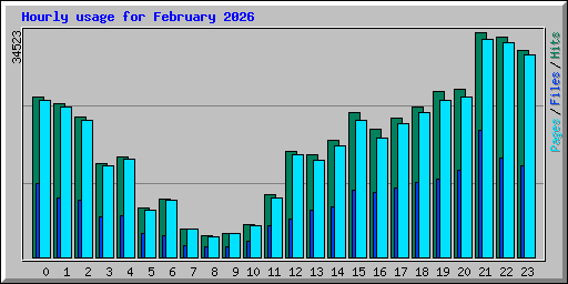 Hourly usage for February 2026