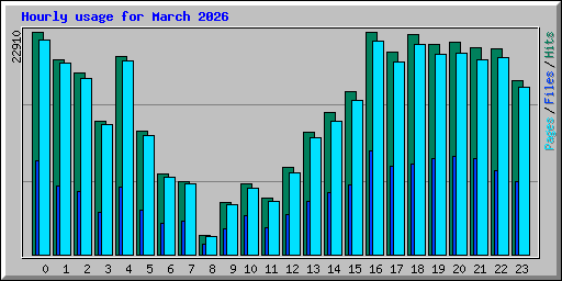 Hourly usage for March 2026